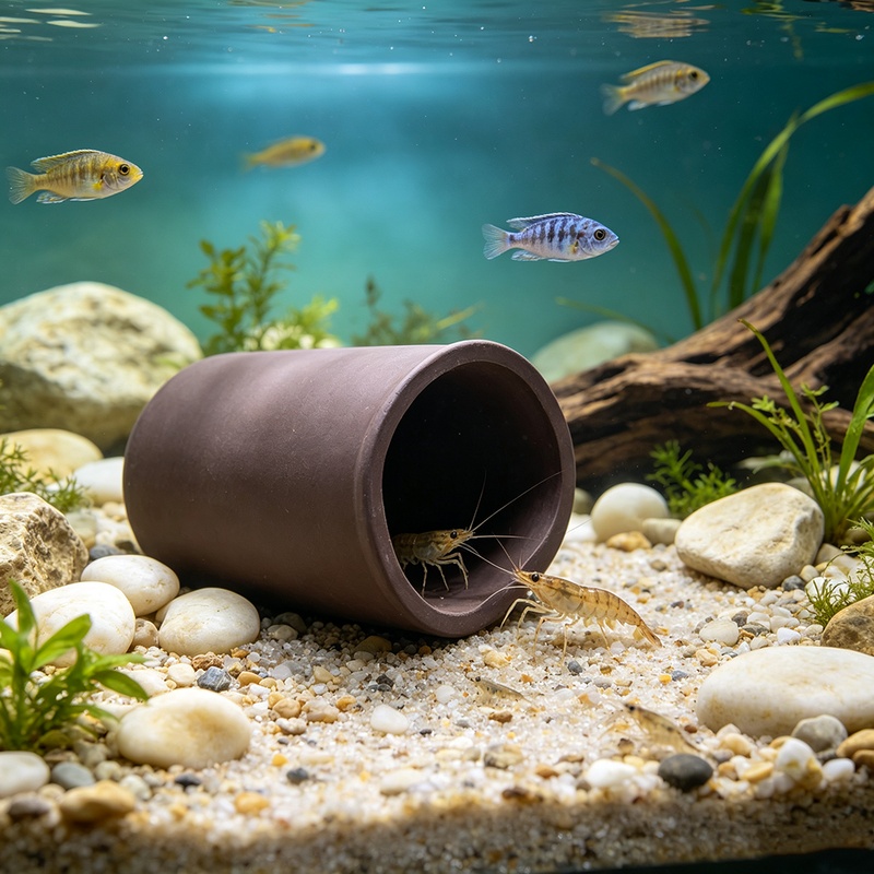 Hide Cave Ceramic - Yeni Balık Tankı Mağarası, Akvaryum Barınağı,