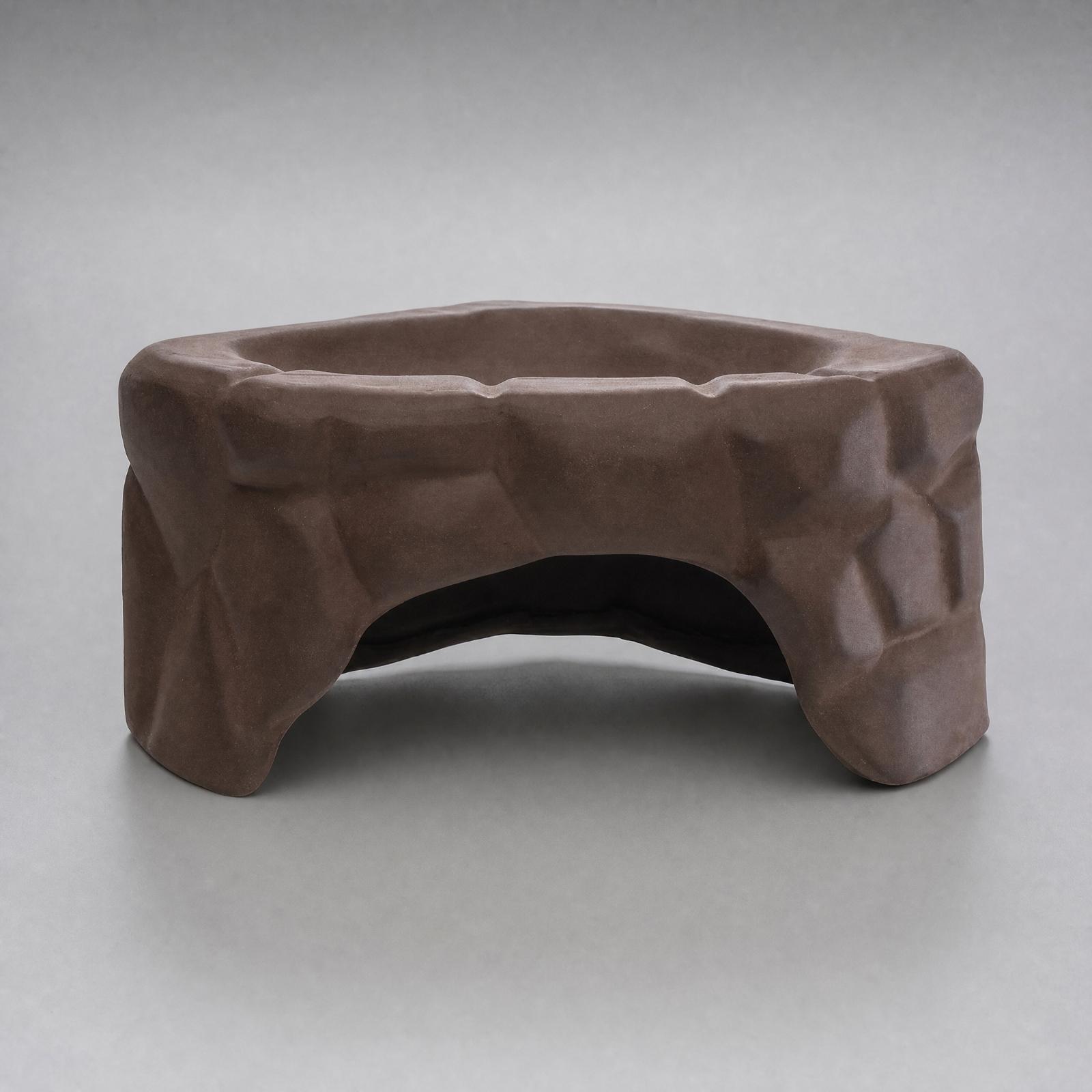 Hide Cave Ceramic - Sürüngen Besleme Platformu Seramik, Kavisli Gizleme